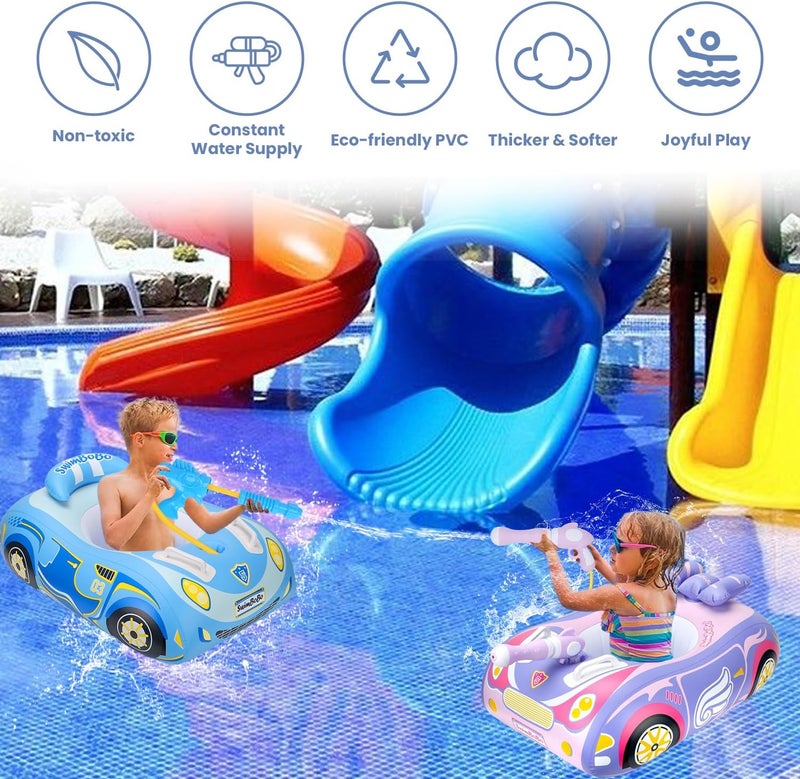 RADSHSP Baby Pool Float 3D Car Baby Floaties for Toddlers 12-48 Months Heavy Duty Infant Swim Float Toddlers Pool Floats Kids Swim Floaties Swimming Pool Floats for 1-4 Years Toddler Floaties for Boys & Girls - Image 4